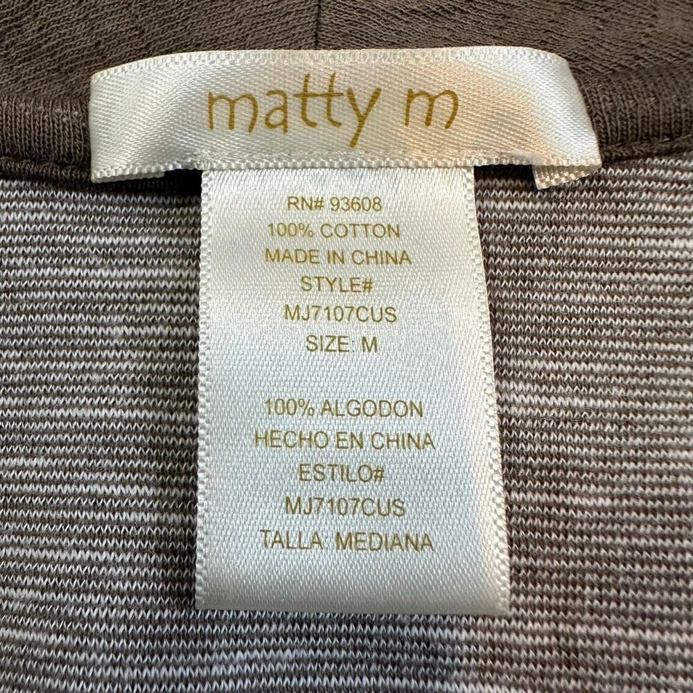 Matty M Open Front Cardigan Olive Green | Women Size M - Picture 2 of 11